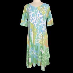 Atelier 5 by Gozde Yilmaz Art to Wear Midi Dress Sz L Fit & Flare NEW Boho USA
